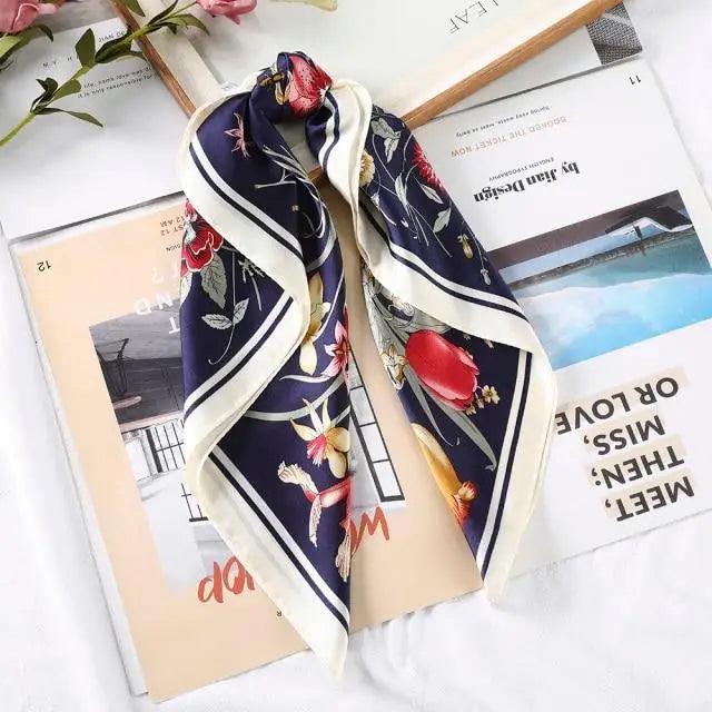 Multi - Functional Square Silk Scarf 60*60cm Headband Hairbands Hair Hoop Accessories For Women,Girl,Lady Head Neck