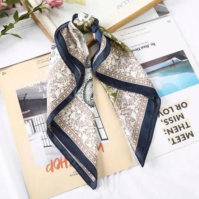 Multi - Functional Square Silk Scarf 60*60cm Headband Hairbands Hair Hoop Accessories For Women,Girl,Lady Head Neck