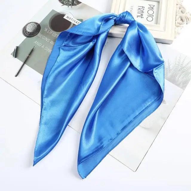 Multi - Functional Square Silk Scarf 60*60cm Headband Hairbands Hair Hoop Accessories For Women,Girl,Lady Head Neck