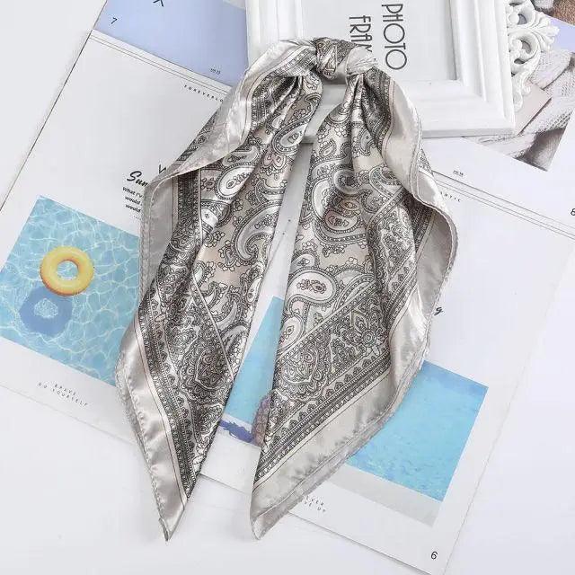 Multi - Functional Square Silk Scarf 60*60cm Headband Hairbands Hair Hoop Accessories For Women,Girl,Lady Head Neck