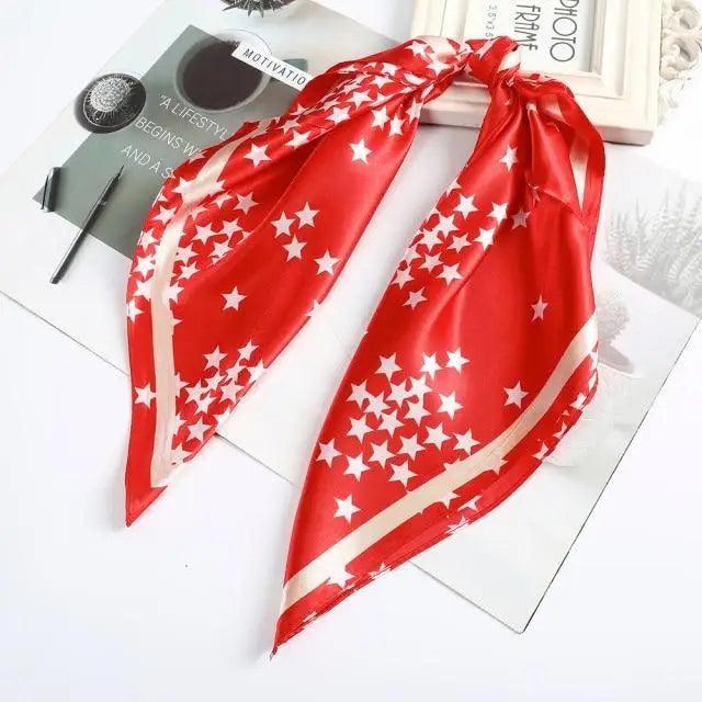 Multi - Functional Square Silk Scarf 60*60cm Headband Hairbands Hair Hoop Accessories For Women,Girl,Lady Head Neck