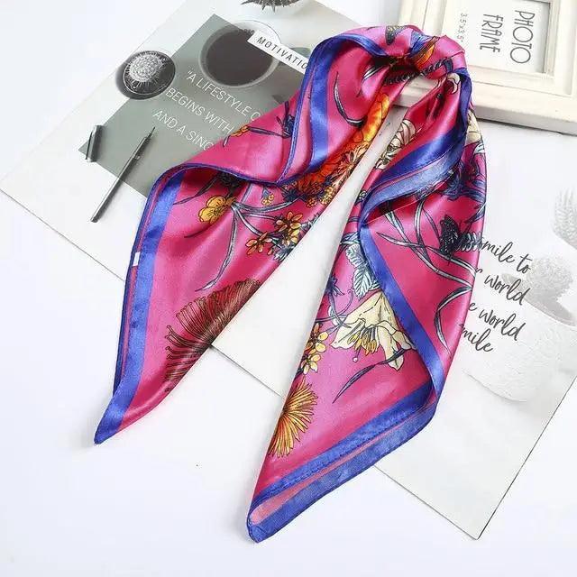 Multi - Functional Square Silk Scarf 60*60cm Headband Hairbands Hair Hoop Accessories For Women,Girl,Lady Head Neck