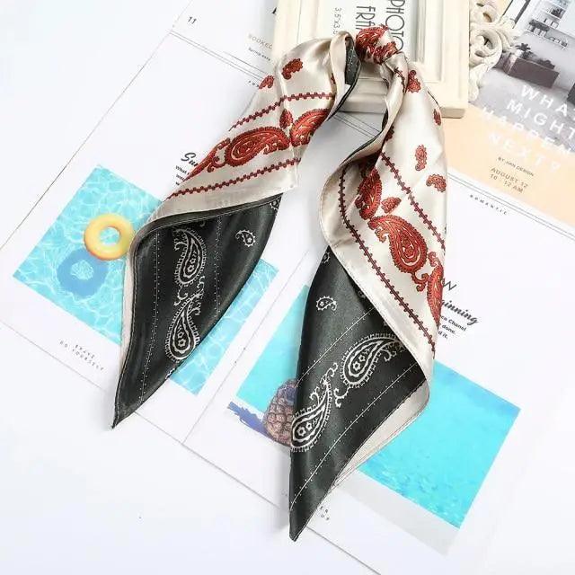 Multi - Functional Square Silk Scarf 60*60cm Headband Hairbands Hair Hoop Accessories For Women,Girl,Lady Head Neck