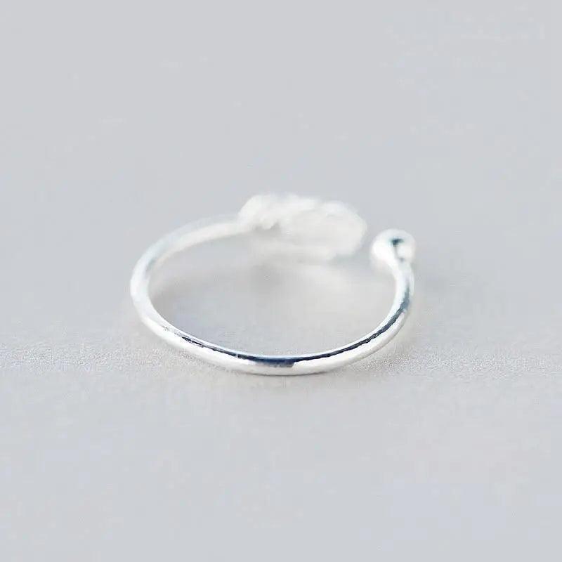 New Aesthetic 925 Sterling Silver simple leaf Adjustable Ring for women - Cute fashion jewelry for women - ALLURELATION - 2021 Trending rings, 571, Aesthetic rings for women, cute Fashion jewelry, Elegant rings, engagement rings, fashion rings, Fashion wedding rings, Jewelry, rings for women, Simple rings, Stylish rings, trending rings, womens jewelry - Stevvex.com