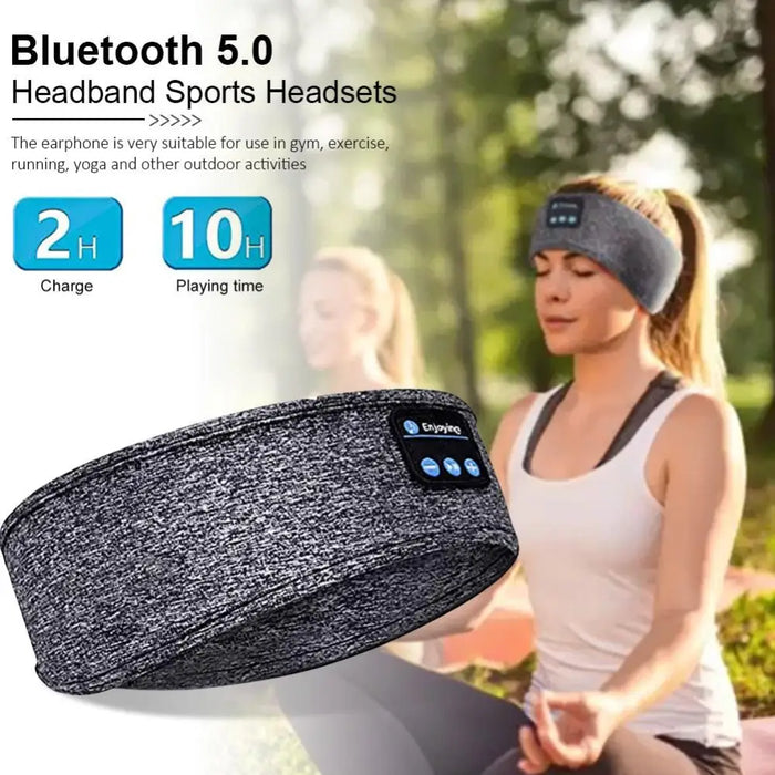 Wireless Bluetooth Sleeping Headphones Sports Headband Soft Elastic Comfortable Music Headset Speakers Hands-free For Running