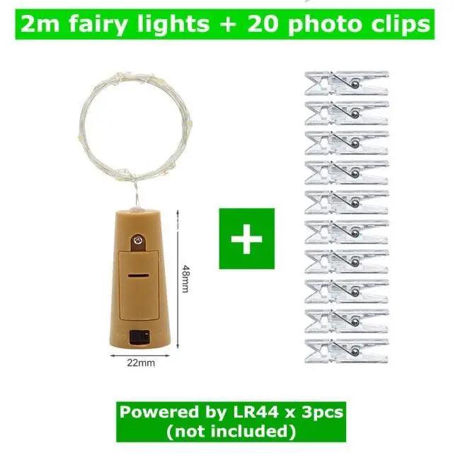 New Charming LED String Lights With Photo Clips Fairy String Lights With Photo Clips Fairy Garlanland For Christmas