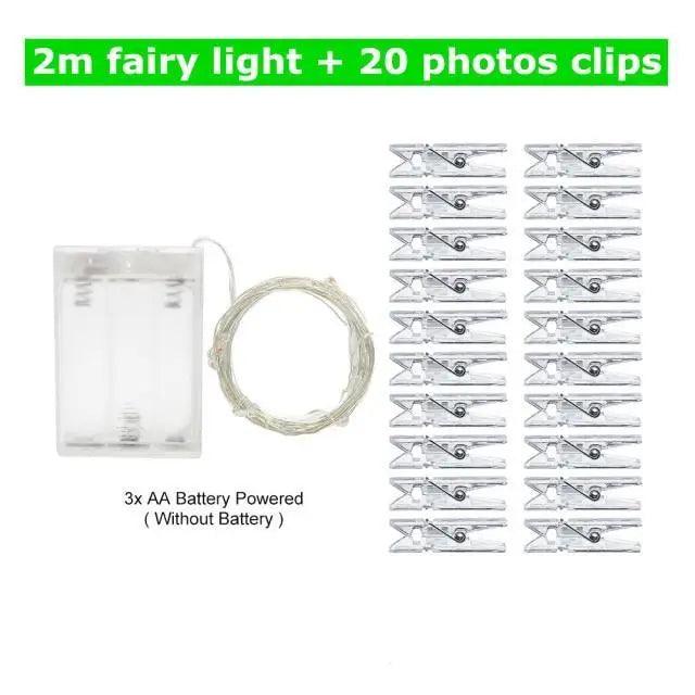 New Charming LED String Lights With Photo Clips Fairy String Lights With Photo Clips Fairy Garlanland For Christmas