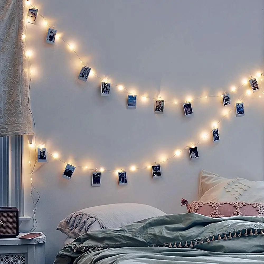 New Charming LED String Lights With Photo Clips Fairy String Lights With Photo Clips Fairy Garlanland For Christmas