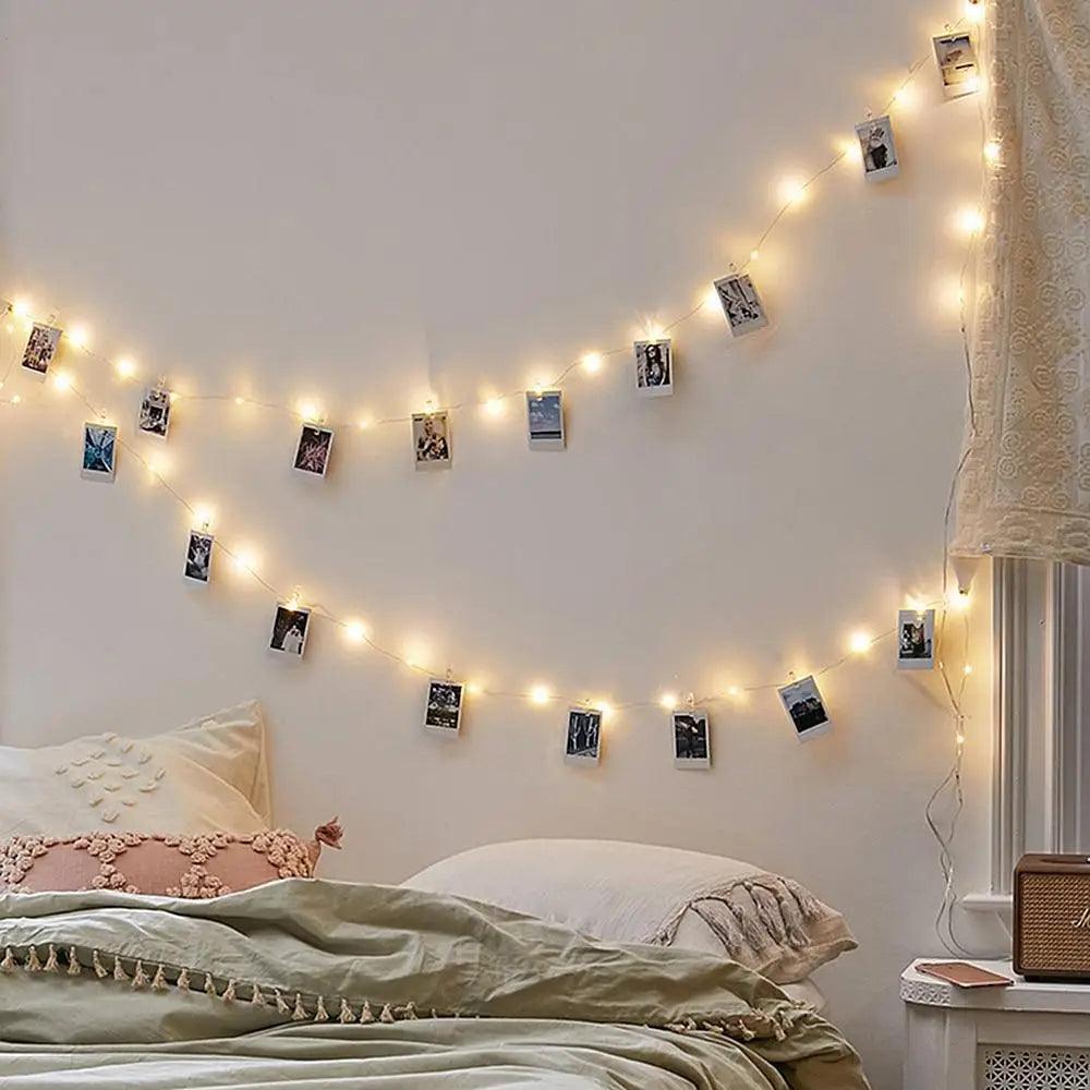 New Charming LED String Lights With Photo Clips Fairy String Lights With Photo Clips Fairy Garlanland For Christmas