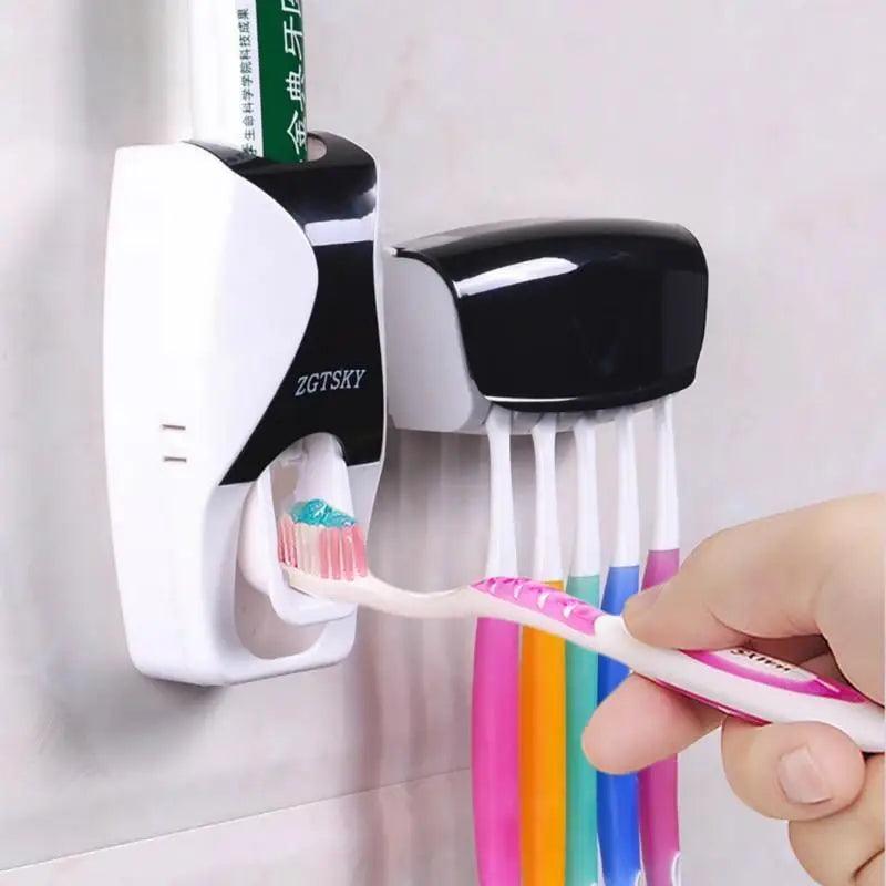New Durable Automatic Toothpaste Dispenser Wall Mount Dust-proof Toothbrush Holder Wall Mount Storage Rack Bathroom Accessories Set Squeezer - ALLURELATION - Automatic Toothpaste Dispenser, bathroom accessories, Bathroom Accessories Set Squeezer, Best selling toothpaste holder, Dust-proof Toothbrush Holder, hot sale wall mount storage, Luxury dust proof holder, Toothbrush Holder, Toothpaste Dispenser, top quality bathroom accessories, Wall Mount dispenser, Wall Mount Storage rack - Stevvex.com