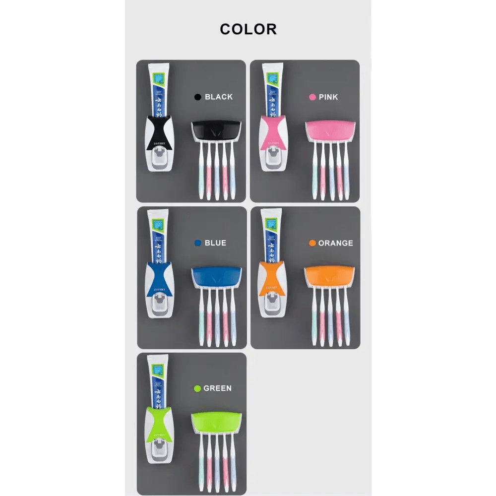 New Durable Automatic Toothpaste Dispenser Wall Mount Dust-proof Toothbrush Holder Wall Mount Storage Rack Bathroom Accessories Set Squeezer - ALLURELATION - Automatic Toothpaste Dispenser, bathroom accessories, Bathroom Accessories Set Squeezer, Best selling toothpaste holder, Dust-proof Toothbrush Holder, hot sale wall mount storage, Luxury dust proof holder, Toothbrush Holder, Toothpaste Dispenser, top quality bathroom accessories, Wall Mount dispenser, Wall Mount Storage rack - Stevvex.com