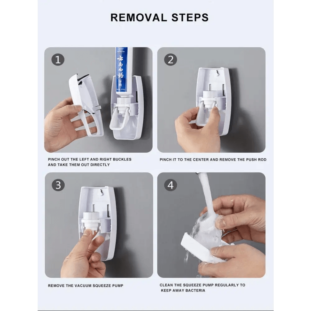 New Durable Automatic Toothpaste Dispenser Wall Mount Dust-proof Toothbrush Holder Wall Mount Storage Rack Bathroom Accessories Set Squeezer - ALLURELATION - Automatic Toothpaste Dispenser, bathroom accessories, Bathroom Accessories Set Squeezer, Best selling toothpaste holder, Dust-proof Toothbrush Holder, hot sale wall mount storage, Luxury dust proof holder, Toothbrush Holder, Toothpaste Dispenser, top quality bathroom accessories, Wall Mount dispenser, Wall Mount Storage rack - Stevvex.com