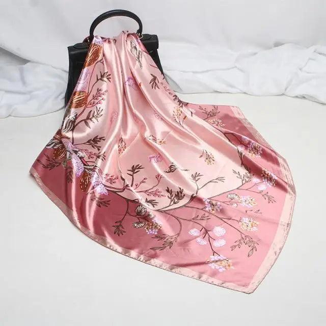 New Elegance Fashionable Scarves for Women Shawl Print Silk Satin Hijab Scarf Female Bandana 90*90cm Luxury Square Shawls Scarfs For Ladies - ALLURELATION - Best quality shawl, casual wear for ladies, elegance shawls, gift for girls, gift scarfs, Hijab for girl, Luxury Square Shawls, Party wear shawl, Print Silk Satin, Scarf Female, Scarfs For Ladies, Scarves for Women, Shawl for women, Shawl IN Print Silk, Silk Satin, Square Shawls, stylish satins, unique design scarf, vintage style hijab - Stevvex.com