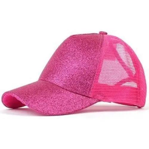 New Elegant Glitter Ponytail Baseball Caps Sequins Shining High Quality Fashionable Cap For Womens Messy Bun Adjustable
