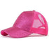 New Elegant Glitter Ponytail Baseball Caps Sequins Shining High Quality Fashionable Cap For Womens Messy Bun Adjustable