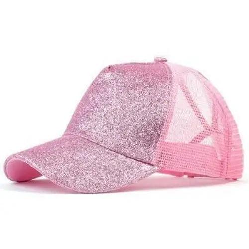 New Elegant Glitter Ponytail Baseball Caps Sequins Shining High Quality Fashionable Cap For Womens Messy Bun Adjustable