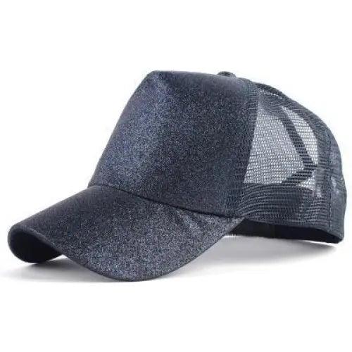 New Elegant Glitter Ponytail Baseball Caps Sequins Shining High Quality Fashionable Cap For Womens Messy Bun Adjustable