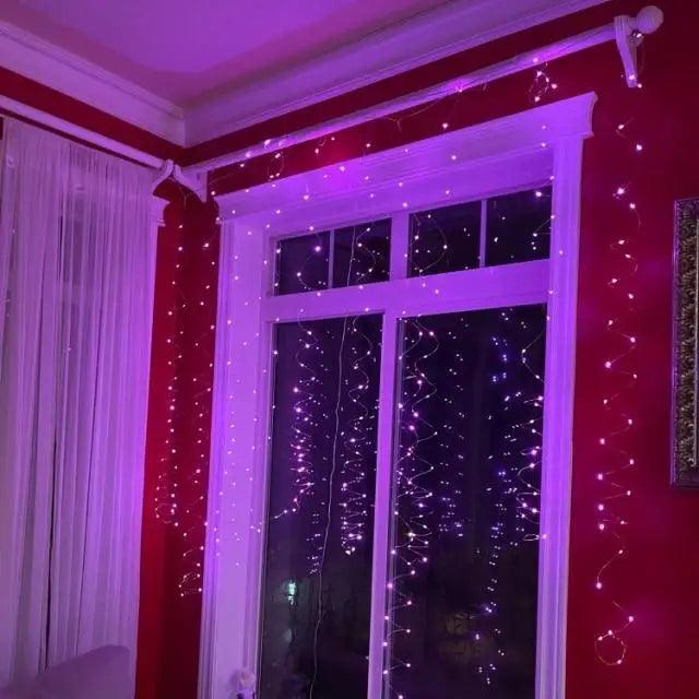 New Fabulous Curtain for Room New Year’s Wedding Christmas Lights Decorations Curtains For Home Festoon Led Light