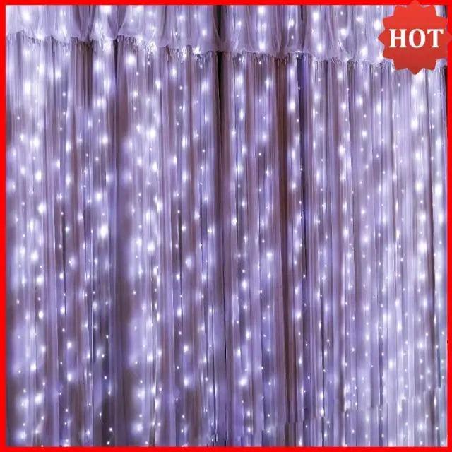 New Fabulous Curtain for Room New Year’s Wedding Christmas Lights Decorations Curtains For Home Festoon Led Light