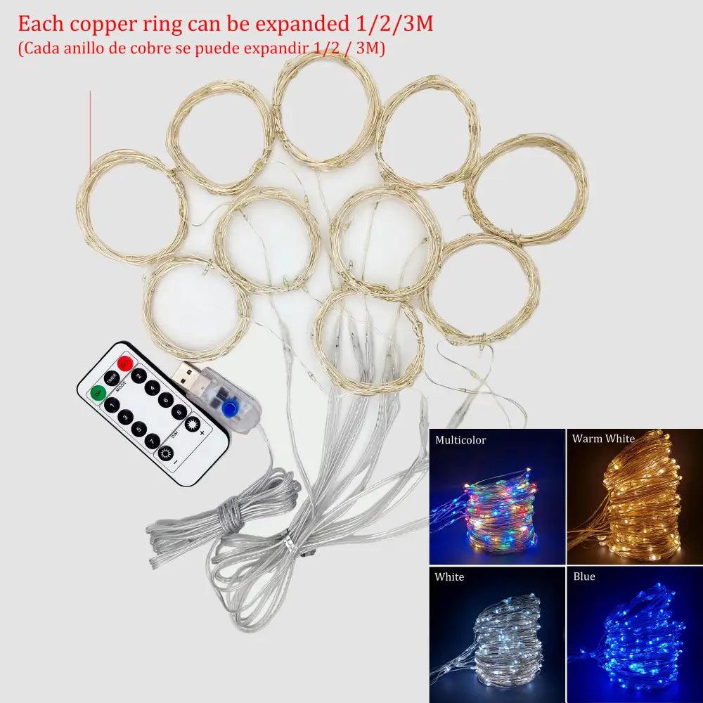 New Fabulous Curtain for Room New Year’s Wedding Christmas Lights Decorations Curtains For Home Festoon Led Light