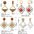 New Glamorous Acrylic Round Heart Gold Earrings For Women And Girls - Trendy Women’s Jewelry For Party And Wedding