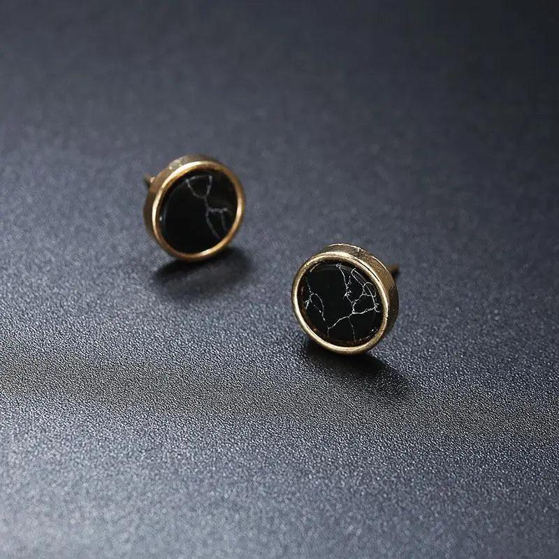 New Latest Round Dangle Drop Women’s Earrings Stylish Round Heart Gold Female Earring - Trendy Wedding Jewelry
