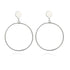 New Latest Round Dangle Drop Women’s Earrings Stylish Round Heart Gold Female Earring - Trendy Wedding Jewelry