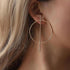 New Latest Round Dangle Drop Women’s Earrings Stylish Round Heart Gold Female Earring - Trendy Wedding Jewelry
