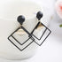 New Latest Round Dangle Drop Women’s Earrings Stylish Round Heart Gold Female Earring - Trendy Wedding Jewelry