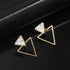 New Latest Round Dangle Drop Women’s Earrings Stylish Round Heart Gold Female Earring - Trendy Wedding Jewelry