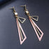 New Latest Round Dangle Drop Women’s Earrings Stylish Round Heart Gold Female Earring - Trendy Wedding Jewelry