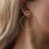 New Latest Round Dangle Drop Women’s Earrings Stylish Round Heart Gold Female Earring - Trendy Wedding Jewelry