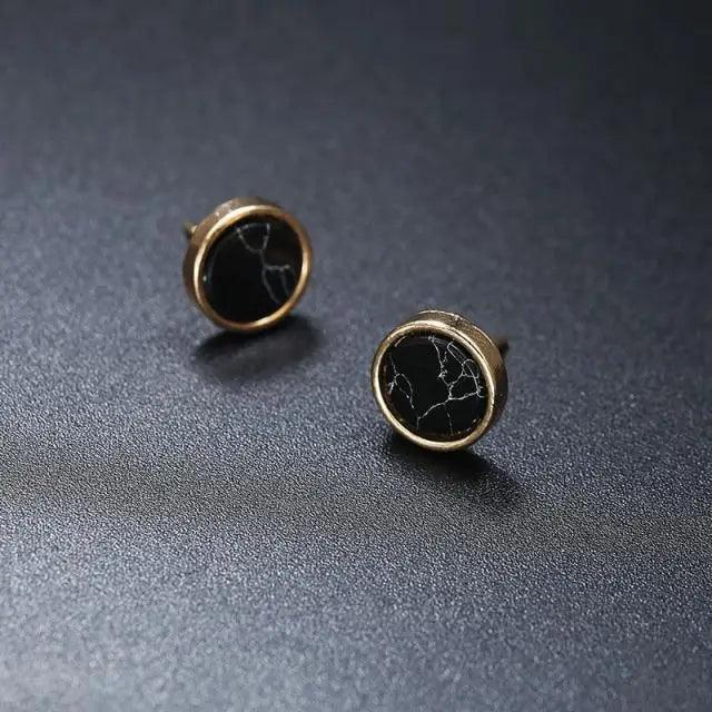 New Latest Round Dangle Drop Women’s Earrings Stylish Round Heart Gold Female Earring - Trendy Wedding Jewelry - 8