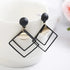 New Latest Round Dangle Drop Women’s Earrings Stylish Round Heart Gold Female Earring - Trendy Wedding Jewelry - 12