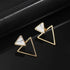 New Latest Round Dangle Drop Women’s Earrings Stylish Round Heart Gold Female Earring - Trendy Wedding Jewelry - 1