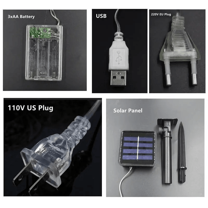 New Lightning 2M 5M 10M Cherry Balls LED Fairy String Lights Battery USB 220V 110V Operated Wedding Christmas Outdoor