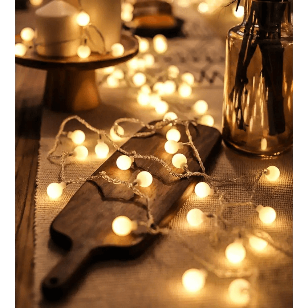 New Lightning 2M 5M 10M Cherry Balls LED Fairy String Lights Battery USB 220V 110V Operated Wedding Christmas Outdoor