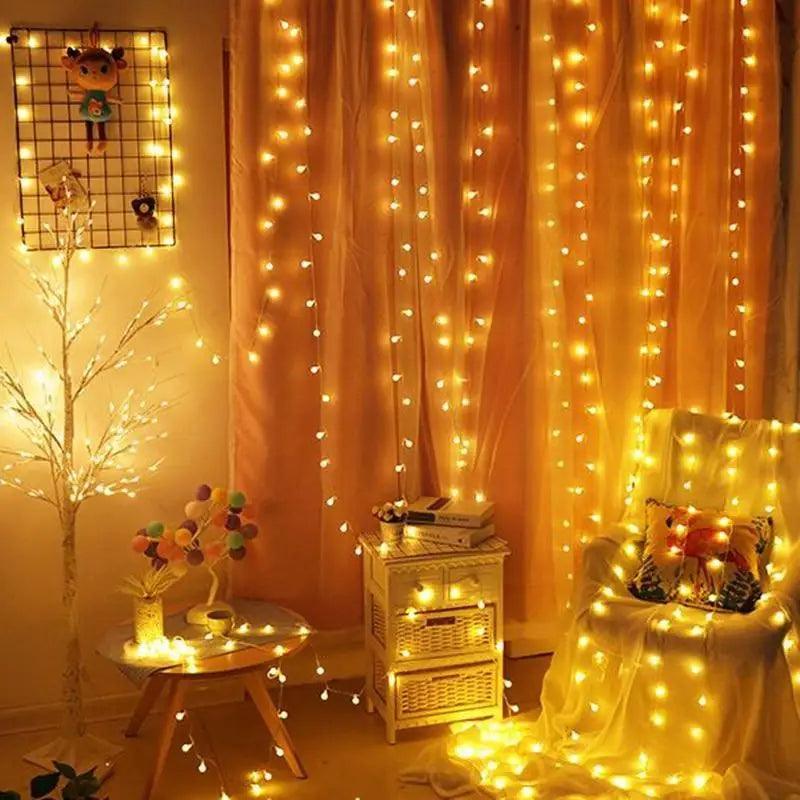 New Lightning 2M 5M 10M Cherry Balls LED Fairy String Lights Battery USB 220V 110V Operated Wedding Christmas Outdoor