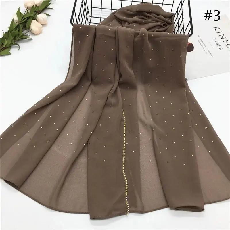 New Luxurious Gold Chiffon Head Scarf Solid Soft Long Muslim Scarves For Women Hijab Musulman Female Shawl and Wrap - ALLURELATION - Best quality haedscarf, Chiffon Head Scarf, gift for girls, Gold Chiffon Head Scarf, Head Scarf, Headcover, hijab, Hijab for girls, matching head scarf, matching shawl, Multi-use scarf, Muslim Scarves For Women, party scarf, Shawl and Wrap for females, solid Soft headscarf, Solid Soft Long scarf, stylish headcover, Vintage Style scraf - Stevvex.com