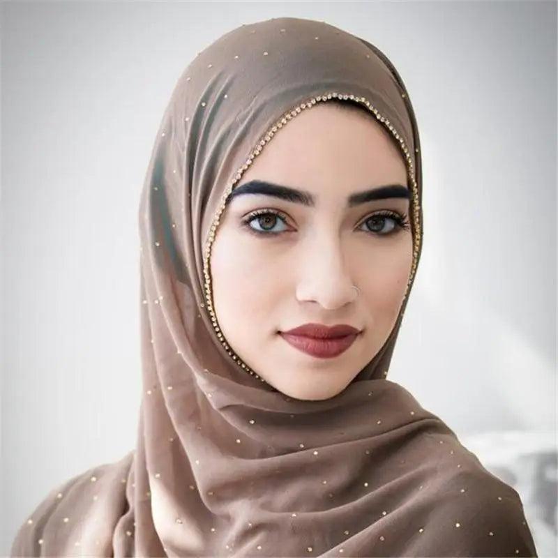 New Luxurious Gold Chiffon Head Scarf Solid Soft Long Muslim Scarves For Women Hijab Musulman Female Shawl and Wrap - ALLURELATION - Best quality haedscarf, Chiffon Head Scarf, gift for girls, Gold Chiffon Head Scarf, Head Scarf, Headcover, hijab, Hijab for girls, matching head scarf, matching shawl, Multi-use scarf, Muslim Scarves For Women, party scarf, Shawl and Wrap for females, solid Soft headscarf, Solid Soft Long scarf, stylish headcover, Vintage Style scraf - Stevvex.com