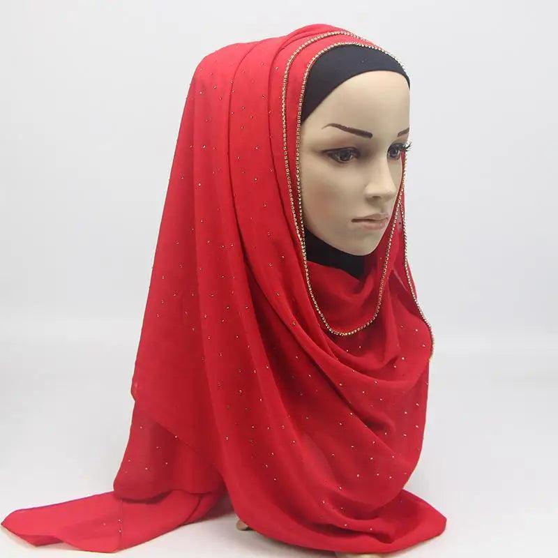 New Luxurious Gold Chiffon Head Scarf Solid Soft Long Muslim Scarves For Women Hijab Musulman Female Shawl and Wrap - ALLURELATION - Best quality haedscarf, Chiffon Head Scarf, gift for girls, Gold Chiffon Head Scarf, Head Scarf, Headcover, hijab, Hijab for girls, matching head scarf, matching shawl, Multi-use scarf, Muslim Scarves For Women, party scarf, Shawl and Wrap for females, solid Soft headscarf, Solid Soft Long scarf, stylish headcover, Vintage Style scraf - Stevvex.com