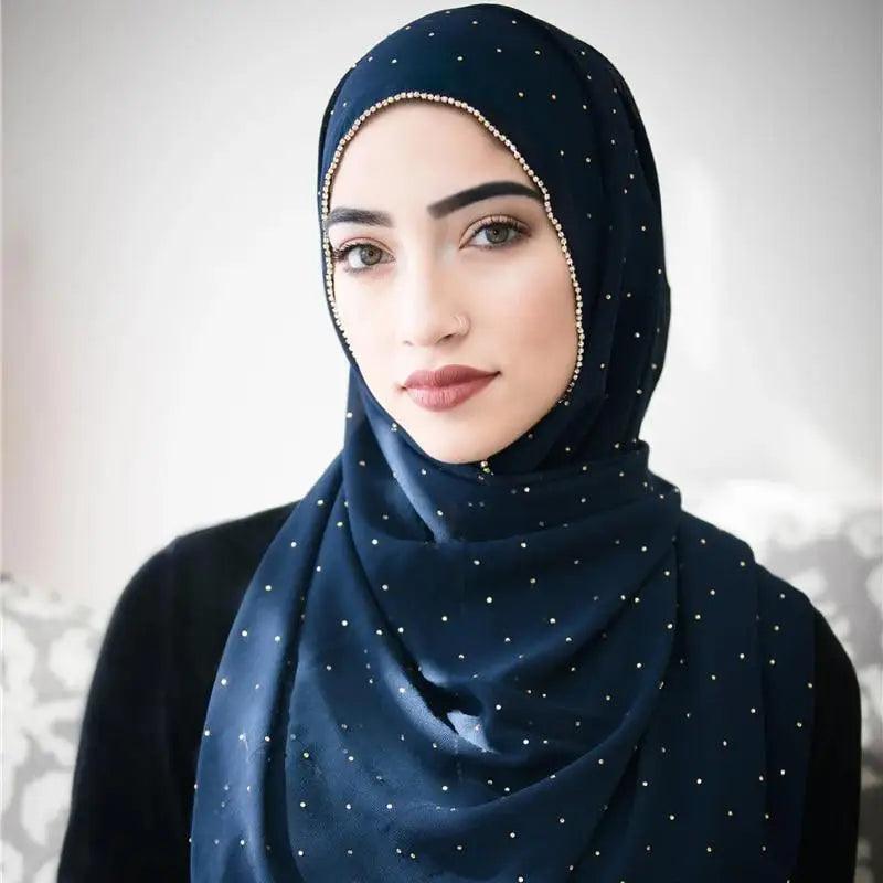 New Luxurious Gold Chiffon Head Scarf Solid Soft Long Muslim Scarves For Women Hijab Musulman Female Shawl and Wrap - ALLURELATION - Best quality haedscarf, Chiffon Head Scarf, gift for girls, Gold Chiffon Head Scarf, Head Scarf, Headcover, hijab, Hijab for girls, matching head scarf, matching shawl, Multi-use scarf, Muslim Scarves For Women, party scarf, Shawl and Wrap for females, solid Soft headscarf, Solid Soft Long scarf, stylish headcover, Vintage Style scraf - Stevvex.com