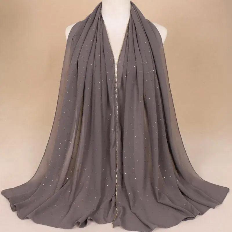 New Luxurious Gold Chiffon Head Scarf Solid Soft Long Muslim Scarves For Women Hijab Musulman Female Shawl and Wrap - ALLURELATION - Best quality haedscarf, Chiffon Head Scarf, gift for girls, Gold Chiffon Head Scarf, Head Scarf, Headcover, hijab, Hijab for girls, matching head scarf, matching shawl, Multi-use scarf, Muslim Scarves For Women, party scarf, Shawl and Wrap for females, solid Soft headscarf, Solid Soft Long scarf, stylish headcover, Vintage Style scraf - Stevvex.com