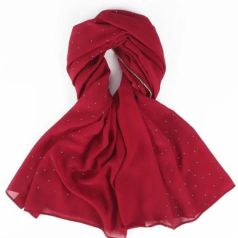 New Luxurious Gold Chiffon Head Scarf Solid Soft Long Muslim Scarves For Women Hijab Musulman Female Shawl and Wrap - ALLURELATION - Best quality haedscarf, Chiffon Head Scarf, gift for girls, Gold Chiffon Head Scarf, Head Scarf, Headcover, hijab, Hijab for girls, matching head scarf, matching shawl, Multi-use scarf, Muslim Scarves For Women, party scarf, Shawl and Wrap for females, solid Soft headscarf, Solid Soft Long scarf, stylish headcover, Vintage Style scraf - Stevvex.com