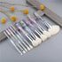 New Luxury Cosmic Color New Luxury Crystal Makeup Brushes Powder Foundation Eyeshadow Eyebrow Cosmetics for Face Fan