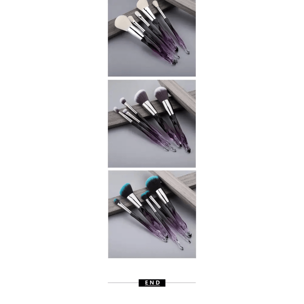 New Luxury Cosmic Color New Luxury Crystal Makeup Brushes Powder Foundation Eyeshadow Eyebrow Cosmetics for Face Fan