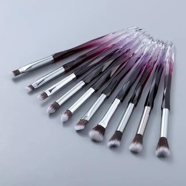 New Luxury Cosmic Color New Luxury Crystal Makeup Brushes Powder Foundation Eyeshadow Eyebrow Cosmetics for Face Fan