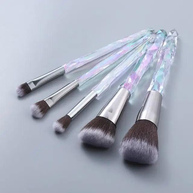 New Luxury Cosmic Color New Luxury Crystal Makeup Brushes Powder Foundation Eyeshadow Eyebrow Cosmetics for Face Fan
