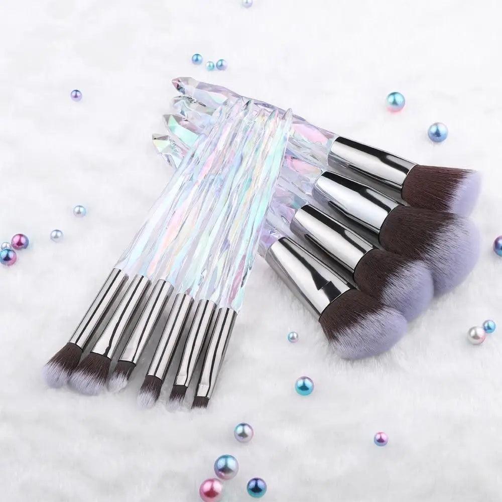 New Luxury Cosmic Color New Luxury Crystal Makeup Brushes Powder Foundation Eyeshadow Eyebrow Cosmetics for Face Fan