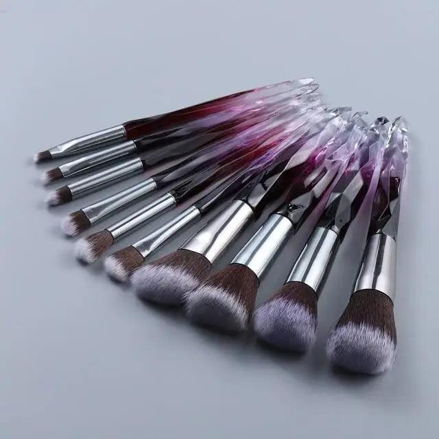 New Luxury Cosmic Color New Luxury Crystal Makeup Brushes Powder Foundation Eyeshadow Eyebrow Cosmetics for Face Fan